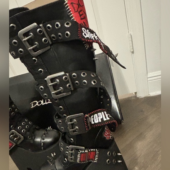 NIB Dolls Kill x Slipknot Platform Boots - Picture 5 of 10
